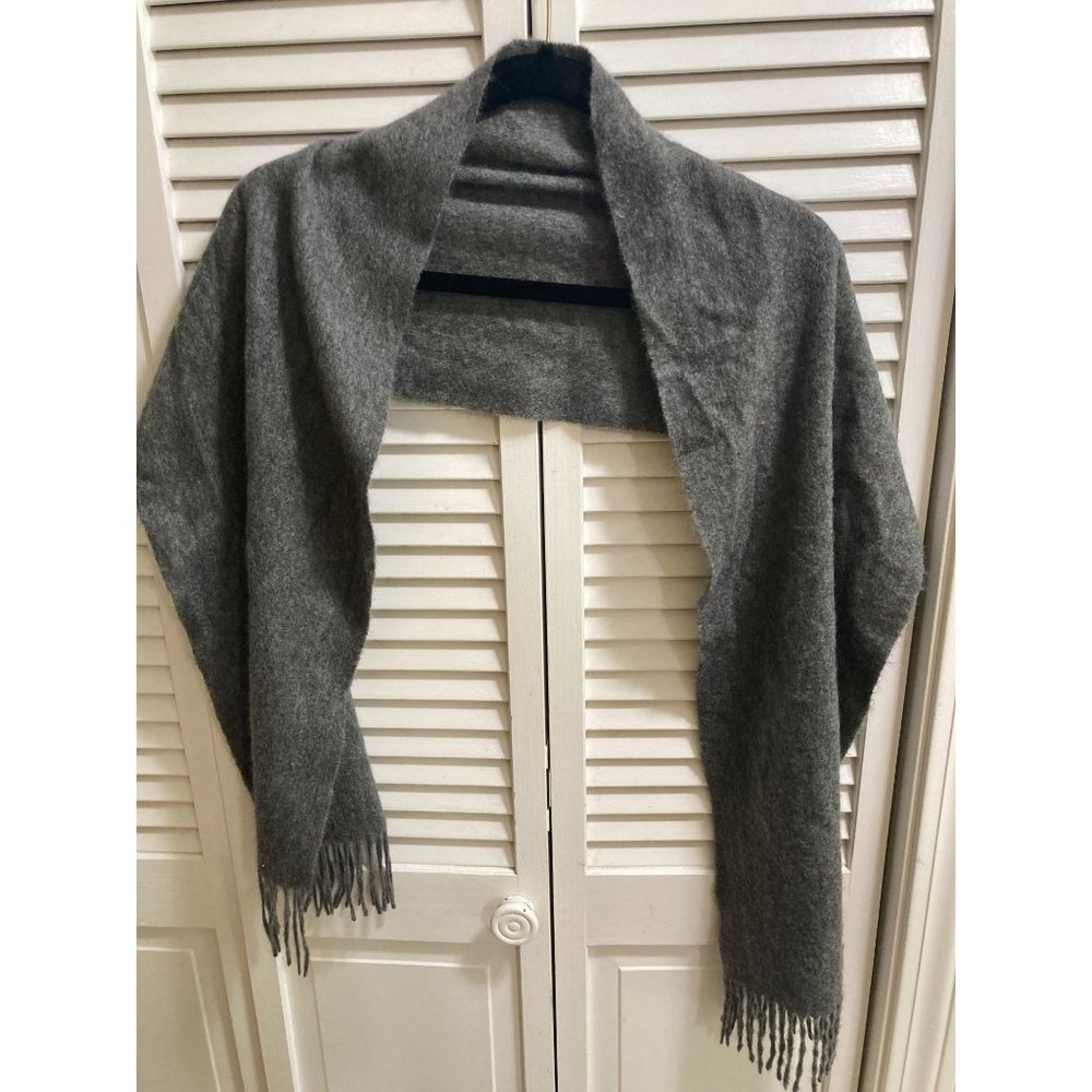 Cashmere Boutique Pure Cashmere Unisex Scarf-Charcoal